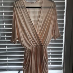 Short dress with plunge neckline